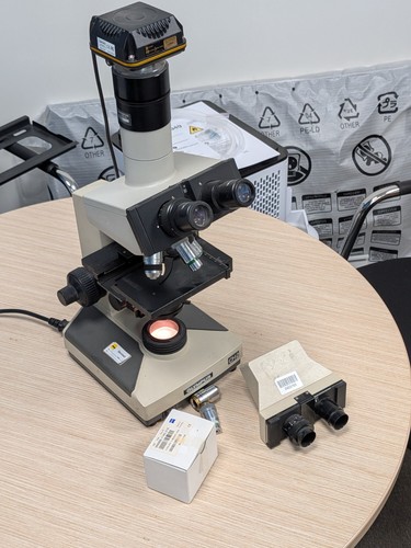 Olympus microscope with - olympus,