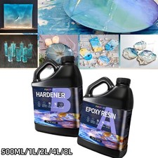 1:1 Ratio Epoxy Resin Crystal Clear food safe Fast Cure 500ML/1L/2L/4L/8L Kit