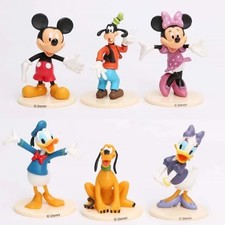 6 Pcs/Lot 7-9 Cm Mickey Mouse Clubhouse Action Set Duck PVC Dolls Girls Toy Figu