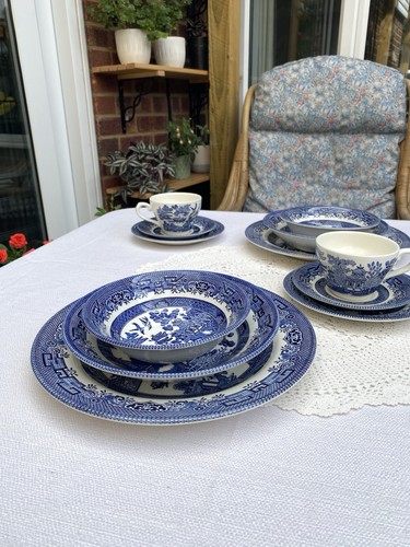 Churchill blue willow dinner - churchill,