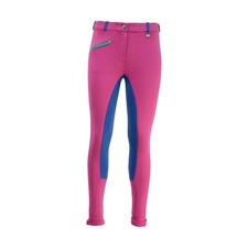 HyPERFORMANCE Childrens/Kids Mizs Zeddy Jodhpurs28in Flamingo Pink/Cobalt Blue/T