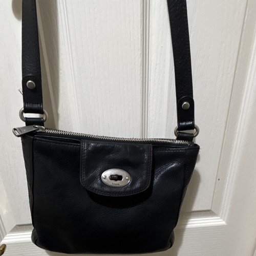 Fossil black pebbled leather - fossil,