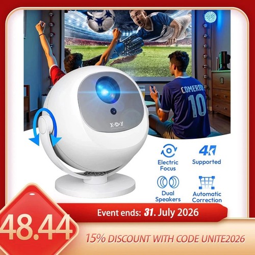 Xgody smart projector - xgody, 4k