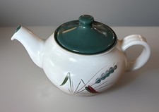 Vintage Denby Greenwheat  Family Size Teapot signed A Colledge Stoneware (B23) 