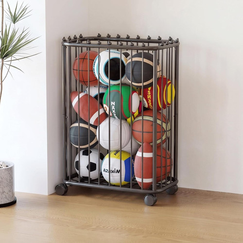 Football storage rack rolling - storage,