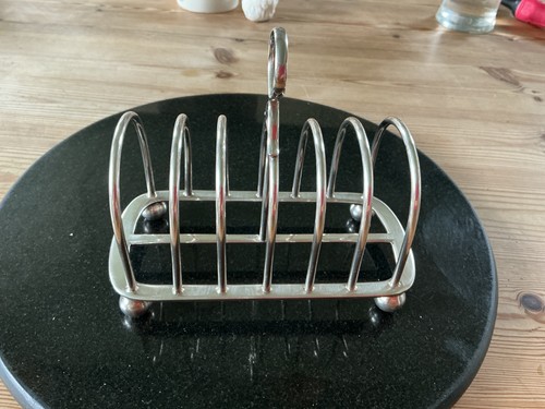 Antique silver plated toast - plated,