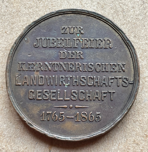 German medal 1765 - german,