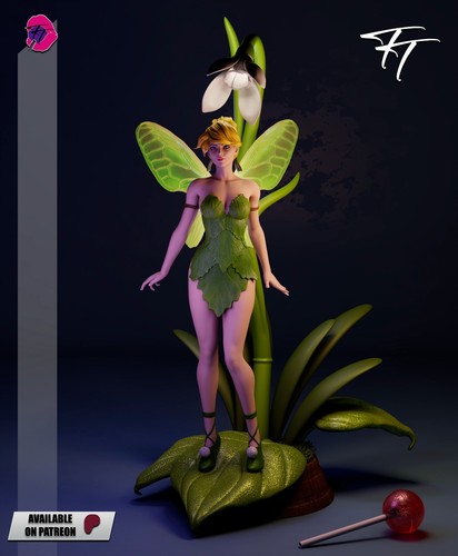 Tinker bell print - 3d,