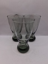 Set Of 3 Vintage Libbey Smoked