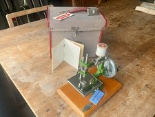Vintage Cased Miniature Hand Crank Mechanical MK1 Sewing Machine By Grain