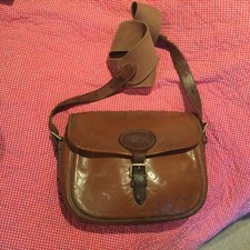 VINTAGE PAYNE GALWEY 100 WARRANTED COWHIDE CARTRIDGE SHOOTING BAG