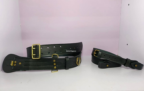 Sam browne belt black genuine - browne,