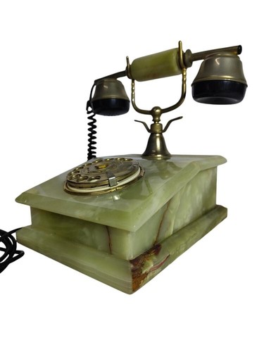 Vintage italian onyx telephone - onyx,