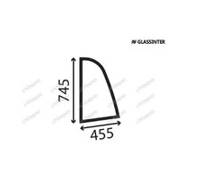 For JCB TELETRUK TLT25 TLT30 TLT35 SIDE WINDOW LEFT - FLAT - TINTED