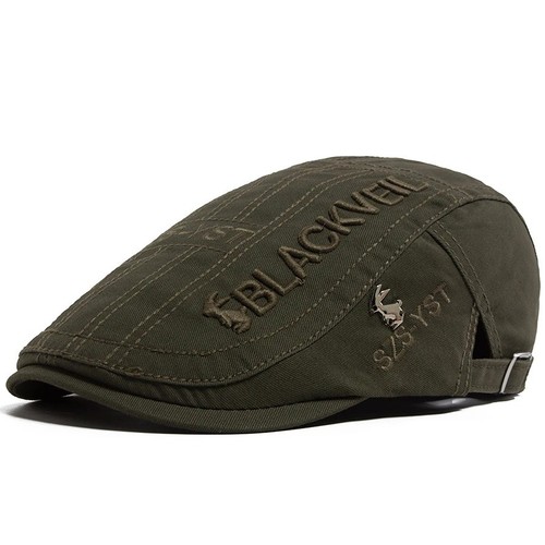 Men flat cap washed newsboy - men,