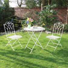 Antique Cream Bistro Set garden outdoor patio furniture vintage shabby chic