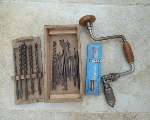 Vintage stanley drill brace - stanley,