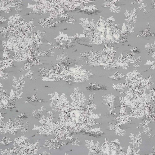 Pastorale toile jouy grey - toile, de