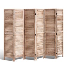 Wood Room Divider, 6 Panel
