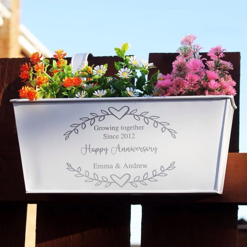 Personalized metal planter - metal,