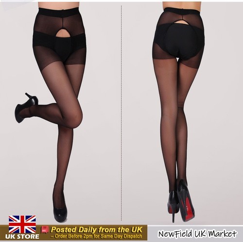Crotchless pantyhose seductive - crotchless,
