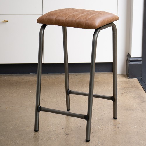 Bar stool faux leather 66cm - faux,