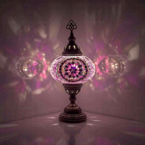 Purple turkish mosaic table - mosaic,