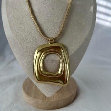 Gold plated abstract pendant