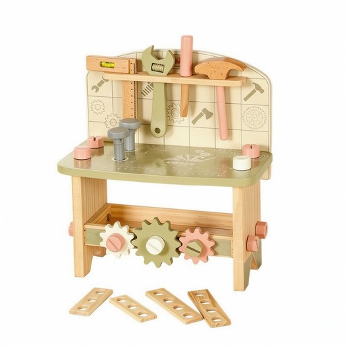 Wooden toy workbench compact - wooden,
