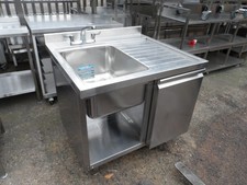 Stainless Steel Sink Unit with Bin Drawer 960 x 870 mm  £250 + Vat