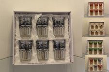 Moroccan style tea glasses cups mint tea x6 boxed set various colours  morocco