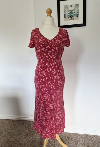 Vtg laura ashley red polka - ashley, dot