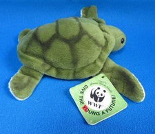 GREEN TURTLE TORTOISE 🐢 TORTUE soft toy ANNA CLUB PLUSH * WWF vintage 1986