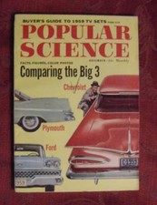 POPULAR SCIENCE Magazine November 1958 BIG 3 Auto Makers Chevrolet Plymouth Ford