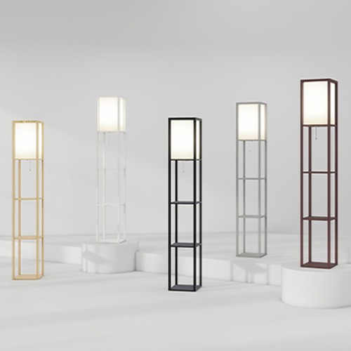Led floor lamp - led, wooden