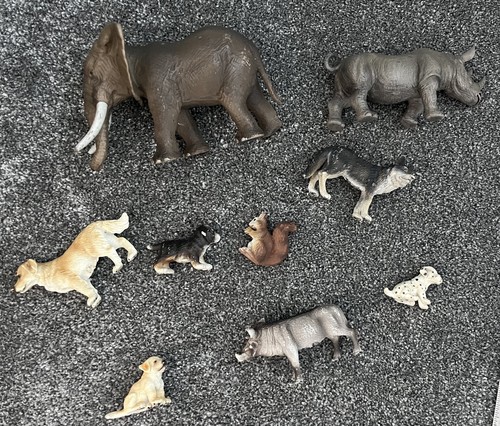 Schleich animals rhino wolf - schleich,