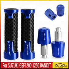 For SUZUKI GSF1200 1250 BANDIT Handlebar Grips Handle Bar End Cap Tire Valve NEW