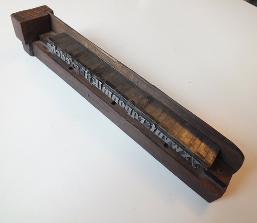 Antique letterpress type set