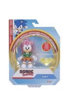 Sonic The Hedgehog Classic Amy Figure 4" With Yellow Chaos Emerald - New Sealed