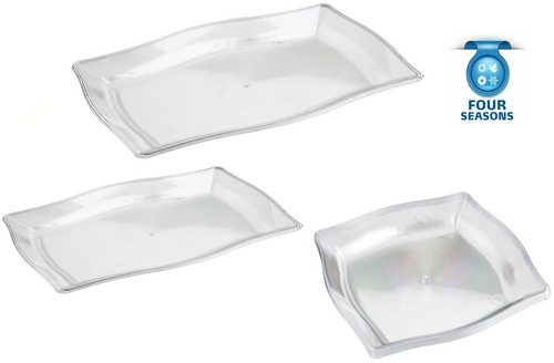 Plastic food serving plates - serving,