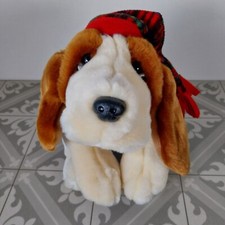 Keel Toys Basset Hound Dog Plush Toy Large 13" Hat & Scarf Super Soft