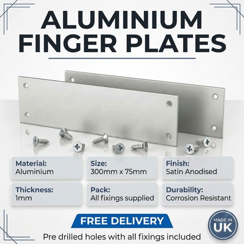 Door finger push plate - door,