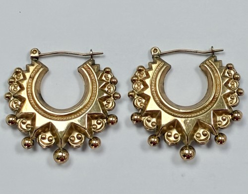 9ct creole gypsy hoop pair - creole,