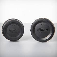 Nikon F mount lens end cap and camera body cap kit - LF-4 and BF-1B