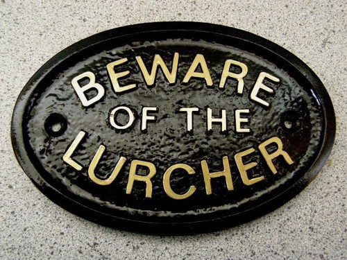 Lurcher plaque dog - plaque,