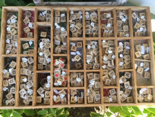 genuine scrabble tile wine drinking glass charm favor wooden a-z blank & heart 