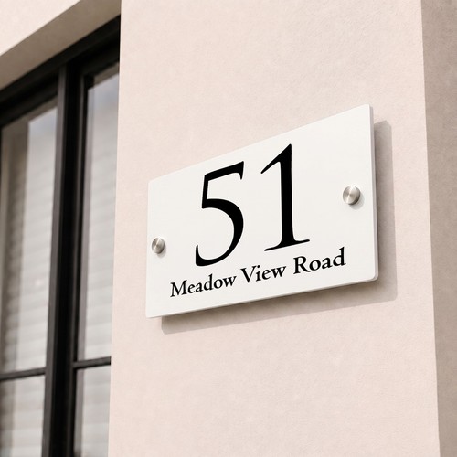 Personalised house number sign - number,