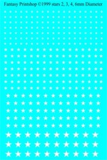 DECALS STARS  IN   2, 3, 4