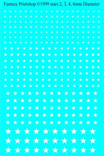 Decals stars 3 4 - ,