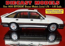 VAUXHALL CAVALIER SRi IN WHITE 1:43 SCALE VANGUARDS DIECAST COLLECTORS MODEL CAR